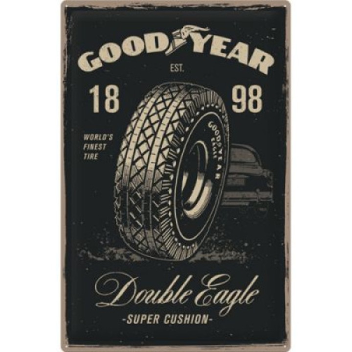 Placa metalica, Nostalgic Art, Negru