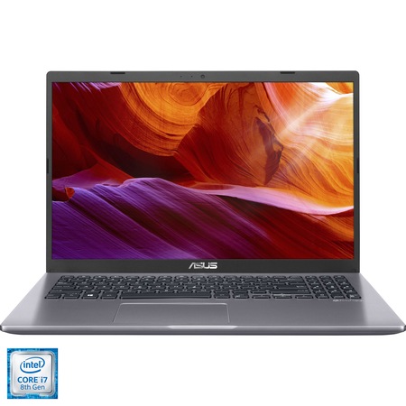 Laptop ASUS X509FJ cu procesor Intel® Core™ i7-8565U pana la 4.60 GHz Whiskey Lake, 15.6", Full HD, 8GB, 1TB HDD, NVIDIA GeForce MX230 2GB, Endless OS, Slate Gray