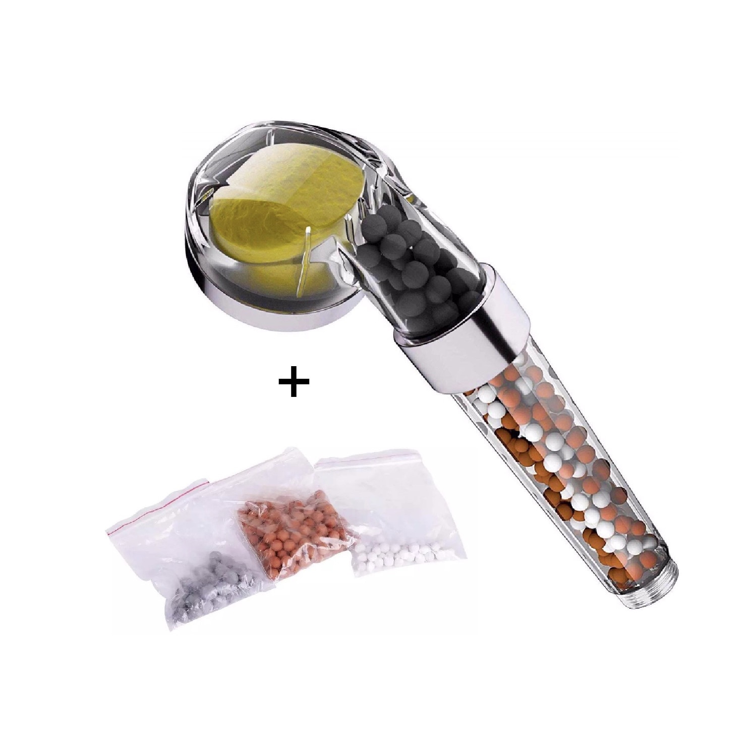 Cap de dus cu VITAMINA C + set complet granule minerale