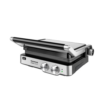 Gratar electric Taurus ASTERIA COMPLET , 2000W, termostat reglabil, timer 30 min, placi antiaderente, detasabile, deschidere 180º,Inox Gratar electric Taurus ASTERIA COMPLET , 2000W, termostat reglabil, timer 30 min, placi antiaderente, detasabile, deschidere 180º,Inox