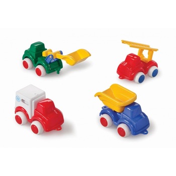 Set 4 utilaje de jucarie VikingToys, Plastic, 10 cm, Multicolor, 1143-M8 Set 4 utilaje de jucarie VikingToys, Plastic, 10 cm, Multicolor, 1143-M8