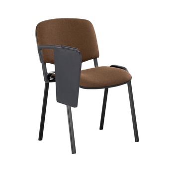 Scaun vizitator MF ISO BLACK cu masuta, Maro stofa cagliari Scaun vizitator MF ISO BLACK cu masuta, Maro stofa cagliari