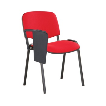 Scaun vizitator MF ISO BLACK cu masuta, Rosu stofa cagliari Scaun vizitator MF ISO BLACK cu masuta, Rosu stofa cagliari