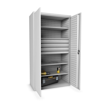 Dulap metalic pentru scule cu 4 sertare si 3 rafturi, 1000x500x1900 mm, EXTRA Dulap metalic pentru scule cu 4 sertare si 3 rafturi, 1000x500x1900 mm, EXTRA