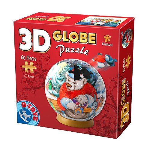 Puzzle Glob D-Toys Craciun 60 piese
