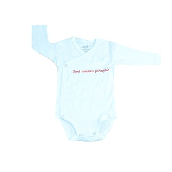 Body cu maneca lunga bebelusi Pifou Model 10 M10-A11, Alb Body cu maneca lunga bebelusi Pifou Model 10 M10-A11, Alb