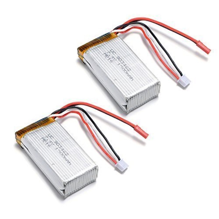 Baterii Lipo, 7.4V 1500mAh, pentru WLtoys V912 V262 A949V V913 L959 L979 WLtoys Q212G, 1 set de 2 buc.