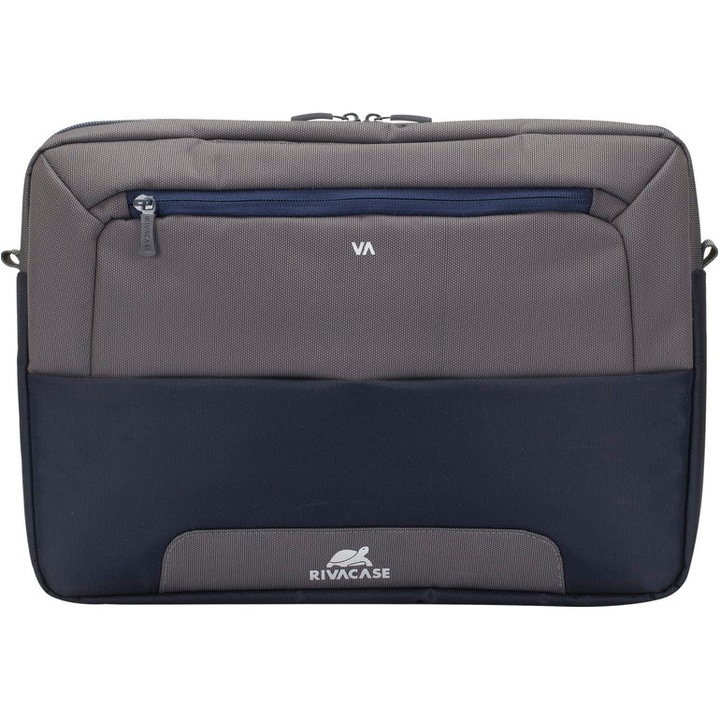 Geanta Laptop RIVACASE 7727, 13.3"-14", poliester / nailon, albastru/gri