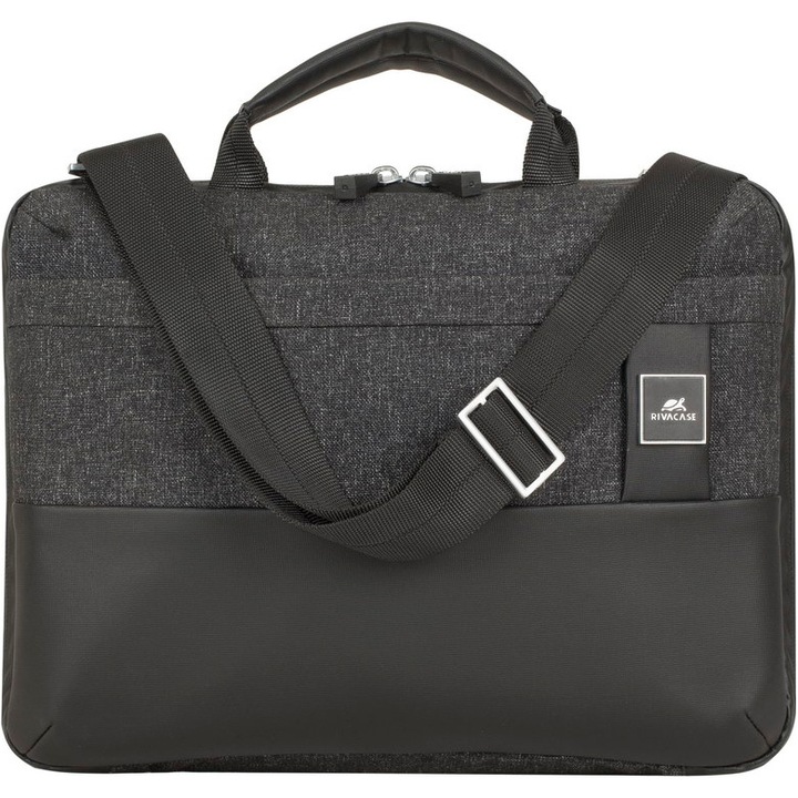 RIVACASE 8823 laptoptáska, 13.3", poliuretán, Fekete