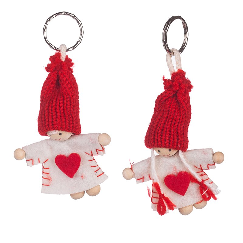 Set podoabe de brad 2 figurine cu inelele hand made