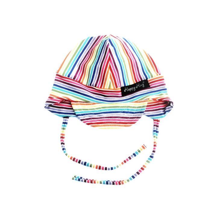 Caciula bebe, Happy Hug, dungi multicolore, Multicolor