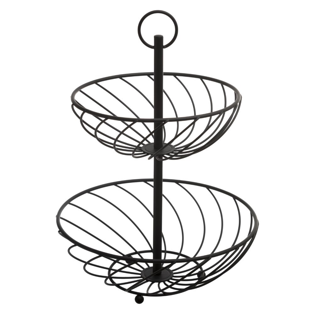 Suport servire 2 nivele, metal, 27 x 34 cm, JJA