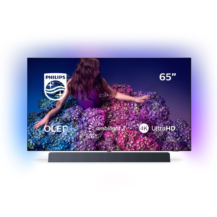 Televizor OLED Smart Android 65OLED934/12 Philips, 164 cm, 4K Ultra HD, Clasa B