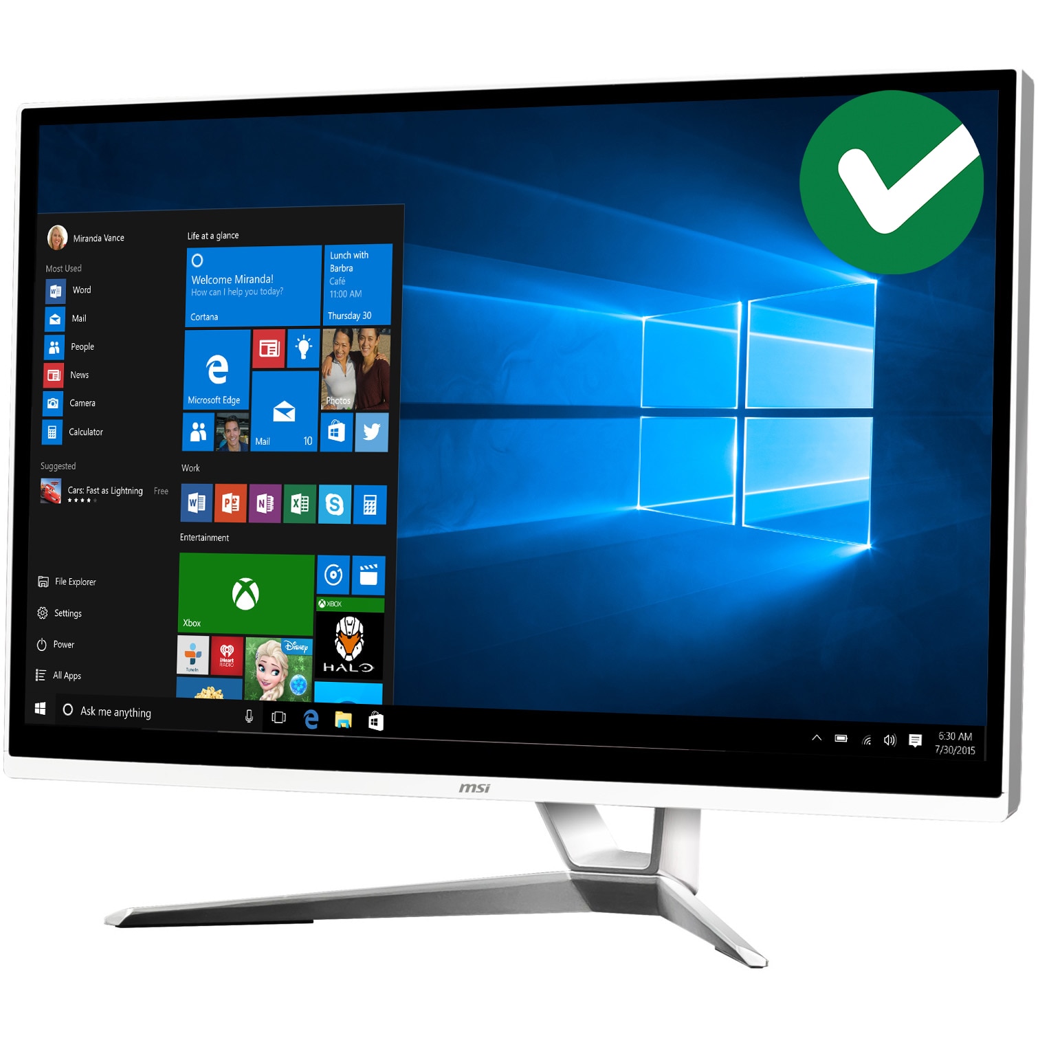 MSI Pro 24X 7M 223EU All in One Asztali számítógép, Intel MSI Pro 24X 7M 223EU All in One Asztali számítógép, Intel