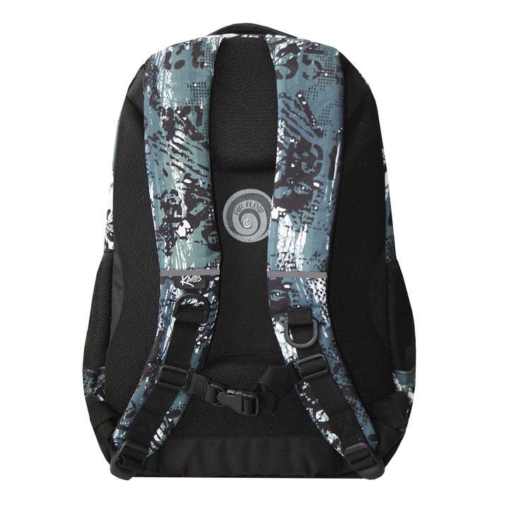 Ученическа раница 2 в 1 KAOS Skull с 4 отделения, 48 х 33 х 23 см