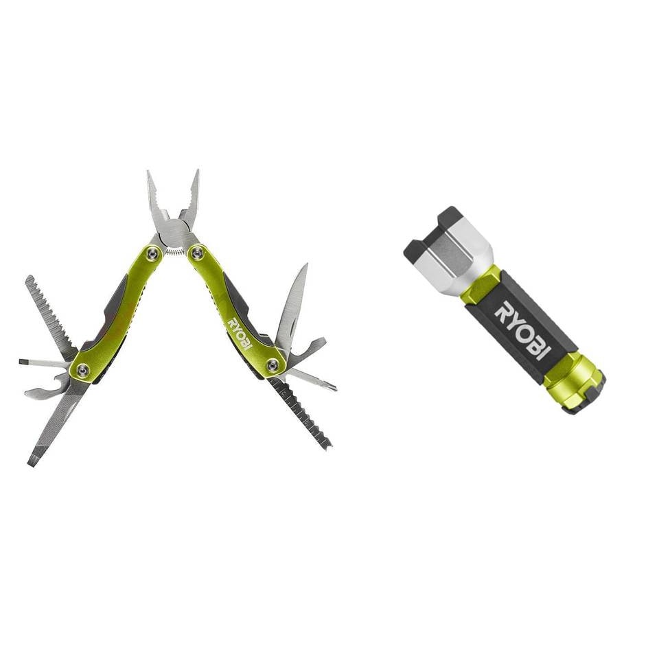 Set patent 2 in 1 patent multifunctional 10 functii, lanterna LED COB 160Lmn, Ryobi