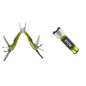 Set patent 2 in 1 patent multifunctional 10 functii, lanterna LED COB 160Lmn, Ryobi Set patent 2 in 1 patent multifunctional 10 functii, lanterna LED COB 160Lmn, Ryobi