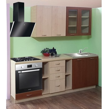 Set Bucatarie Genarom Nika Ekran Visina Aurie / Klon 220, Front MDF Infoliat Set Bucatarie Genarom Nika Ekran Visina Aurie / Klon 220, Front MDF Infoliat