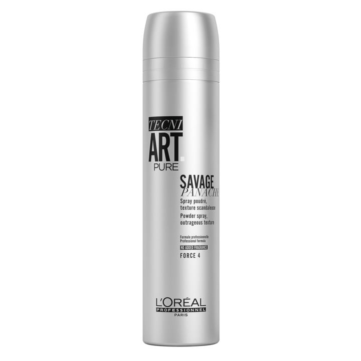 Fixativ L'Oreal Professionnel Tecni.Art Savage Panache Pure, texturizant cu pudra uscata, 250 ml