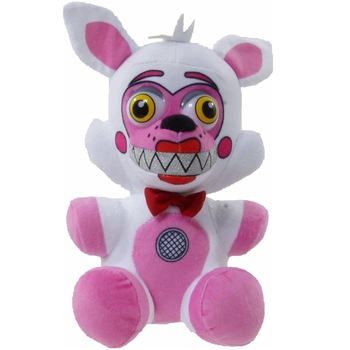 Jucarie din plus Funtime Foxy, Five nights at Freddy's, Alb/Roz, 25 cm Jucarie din plus Funtime Foxy, Five nights at Freddy's, Alb/Roz, 25 cm
