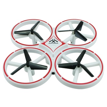 Drona Quadcopter Discovery Explorer, telecomanda ceas, control prin gesturi, senzori infarosu, YC-002, Alb/Rosu Drona Quadcopter Discovery Explorer, telecomanda ceas, control prin gesturi, senzori infarosu, YC-002, Alb/Rosu