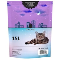 Asternut igienic pentru pisici Mellow, Silicat, Lavanda, 15L