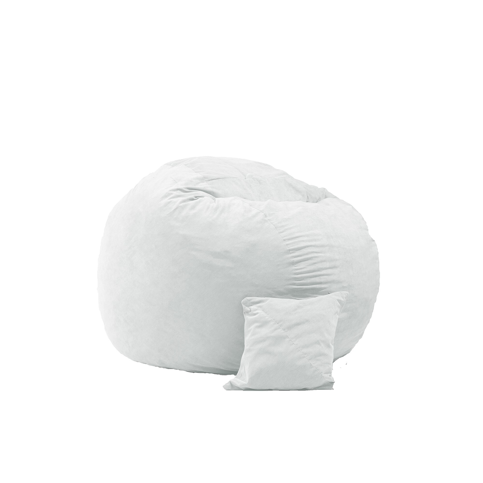 Set Fotoliu Puf King Size XL + Perna decorativa - Angora Grey (Gama Premium) umplut cu fulgi de burete memory mix
