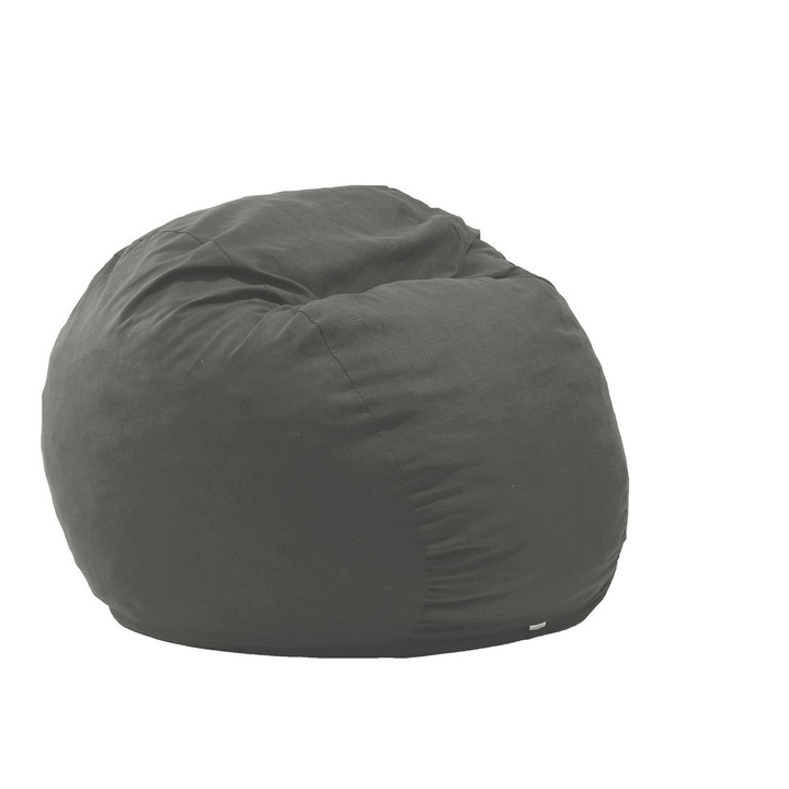 Пуф Pufrelax, Барбарон 800л., King Size XL - Smoke Grey, Перящ се калъф, Трансформира се в легло, Пълнеж с микс от мемори пяна и дунапрен, Гама Premium
