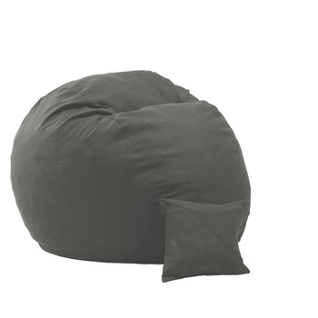 Set Fotoliu Puf Matusalem + Perna decorativa - Moon Grey (Gama Premium) umplut cu fulgi de burete memory mix Set Fotoliu Puf Matusalem + Perna decorativa - Moon Grey (Gama Premium) umplut cu fulgi de burete memory mix