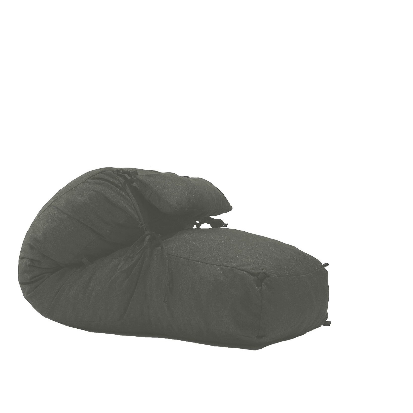 Fotoliu Pufrelax Yoga L + Perna - Moon Grey (Gama Premium) umplut cu fulgi de burete memory mix