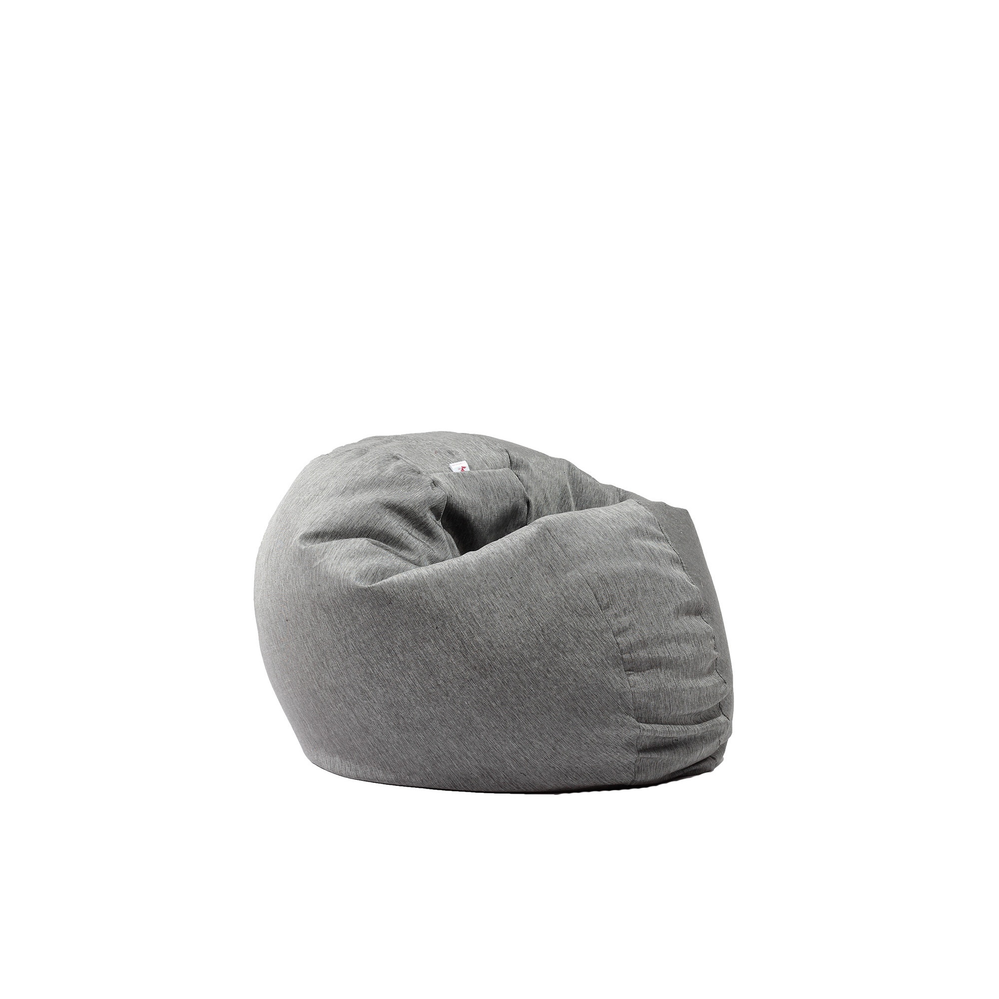 Fotoliu Pufrelax Relaxo XL (Gama Premium Rustic), - Silver Black cu husa detasabila textila, umplut cu perle polistiren
