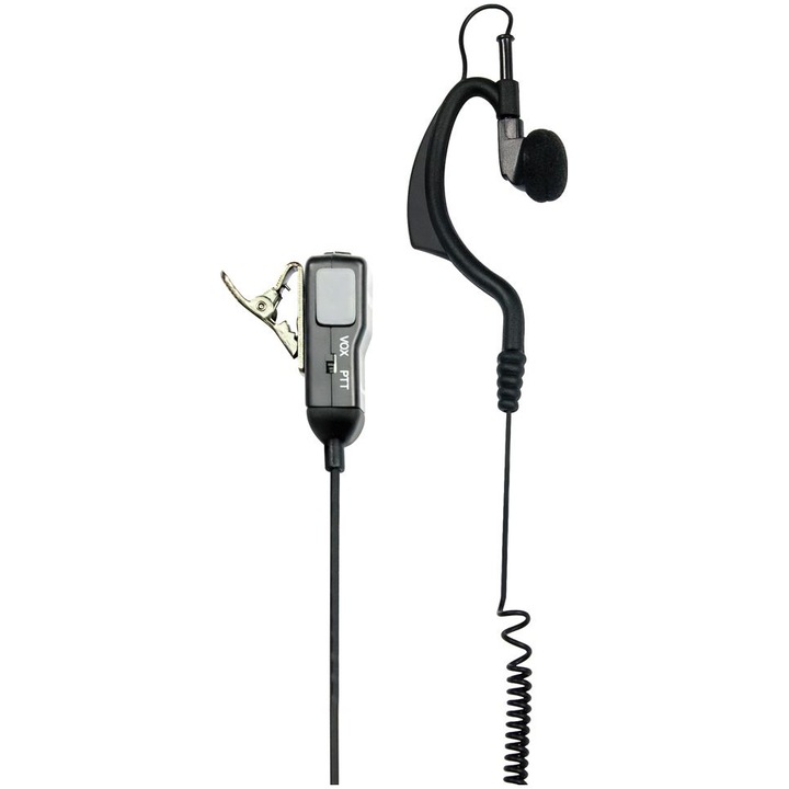 Слушалки с микрофон Midland MA21-SX, 1 пин, 2.5 мм, Бутон PTT, За радиостанции