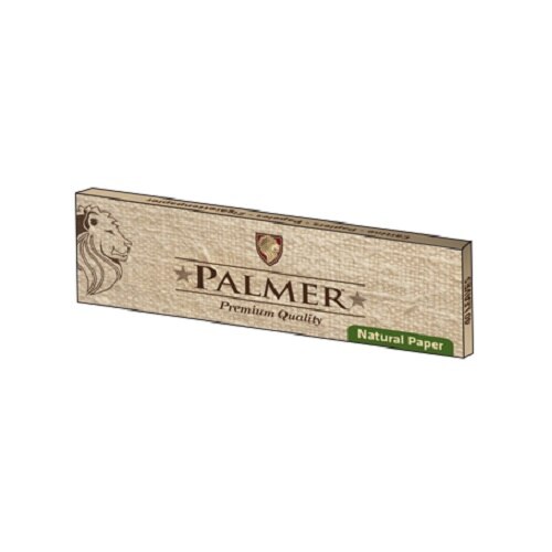 Set 50 pachete, cu 50 foite pentru rulat tigarete Palmer Natural Brown Standard, ardere lenta, ultra subtire, 70 mm
