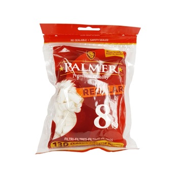 Filtre standard pentru rulat tigarete, Palmer Regular 130, 8 mm Filtre standard pentru rulat tigarete, Palmer Regular 130, 8 mm