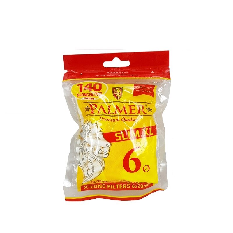 Filtre pentru rulat tigarete, Palmer Slim Long 140, 6 mm