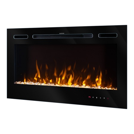 Semineu electric incorporabil Artflame Adeli, 1500 W, 2 trepte putere, material fereastra sticla, efect 3D, telecomanda, BG-36-B