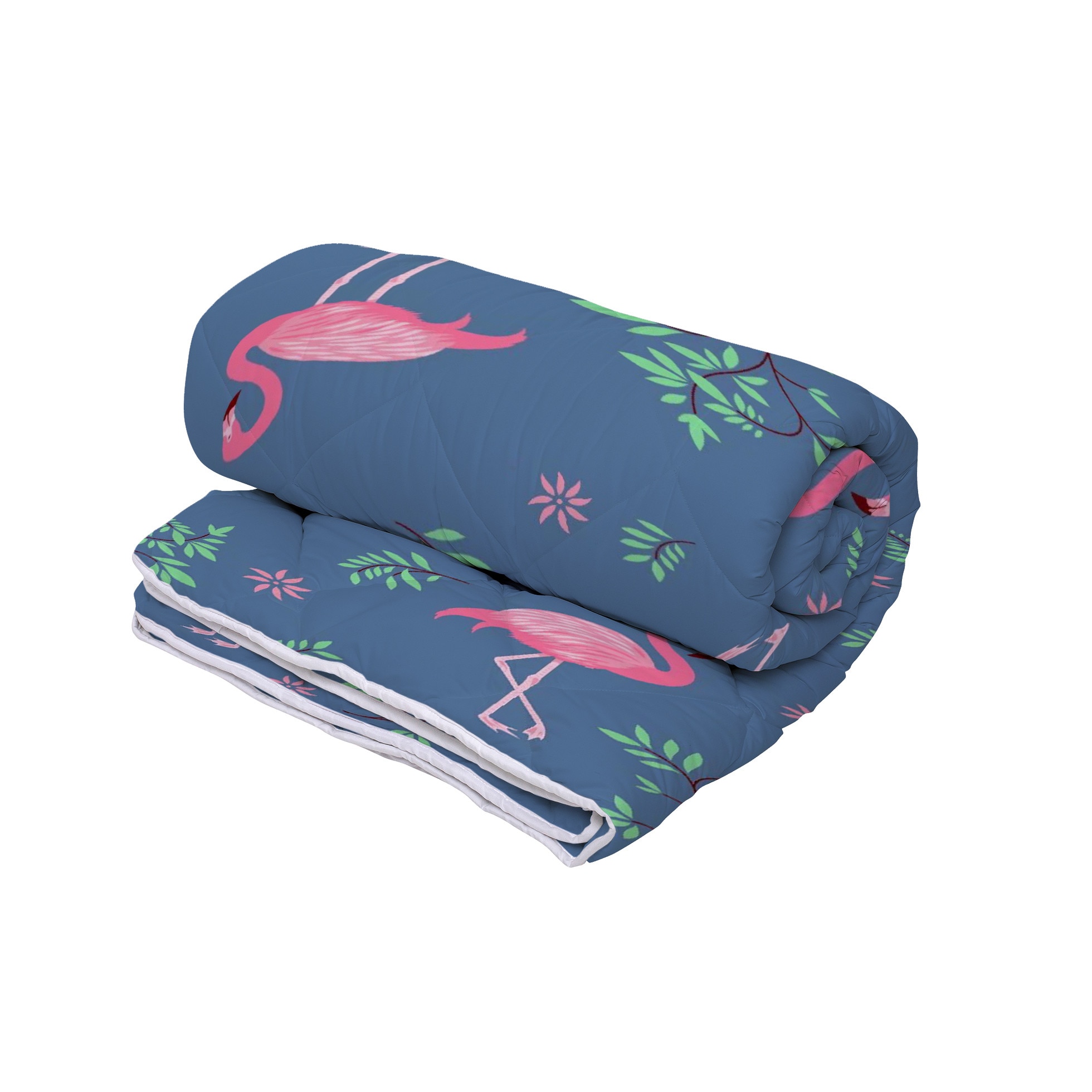 Pilota Alcam Pink Flamingo microfibra matlasata, 220x200 cm, 250g/mp