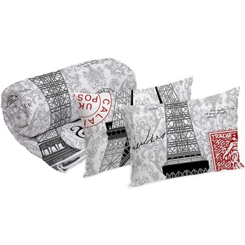 Set Alcam 2 perne microfibra 50x70 cm si pilota matlasata 220x200 cm, Paris Set Alcam 2 perne microfibra 50x70 cm si pilota matlasata 220x200 cm, Paris