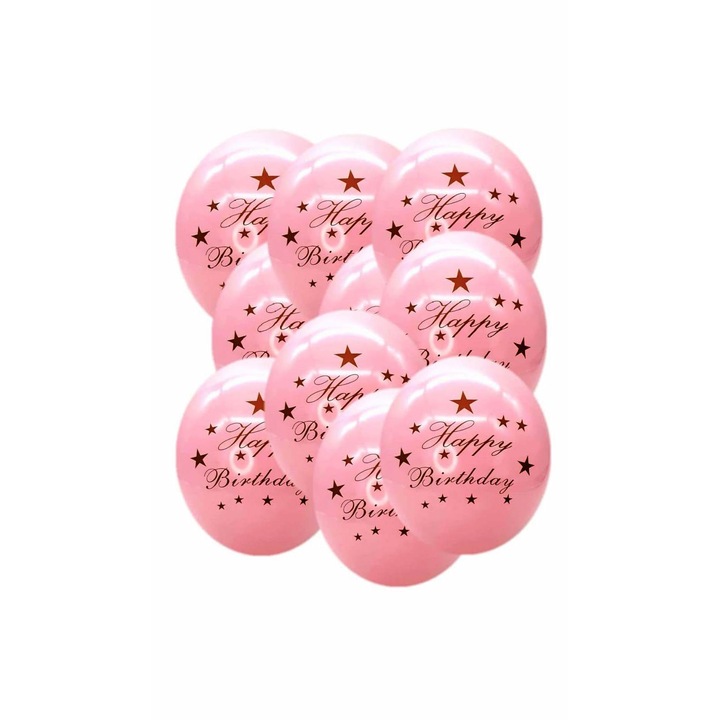 20 darab boldog születésnapot lufi készlet - rózsaszín