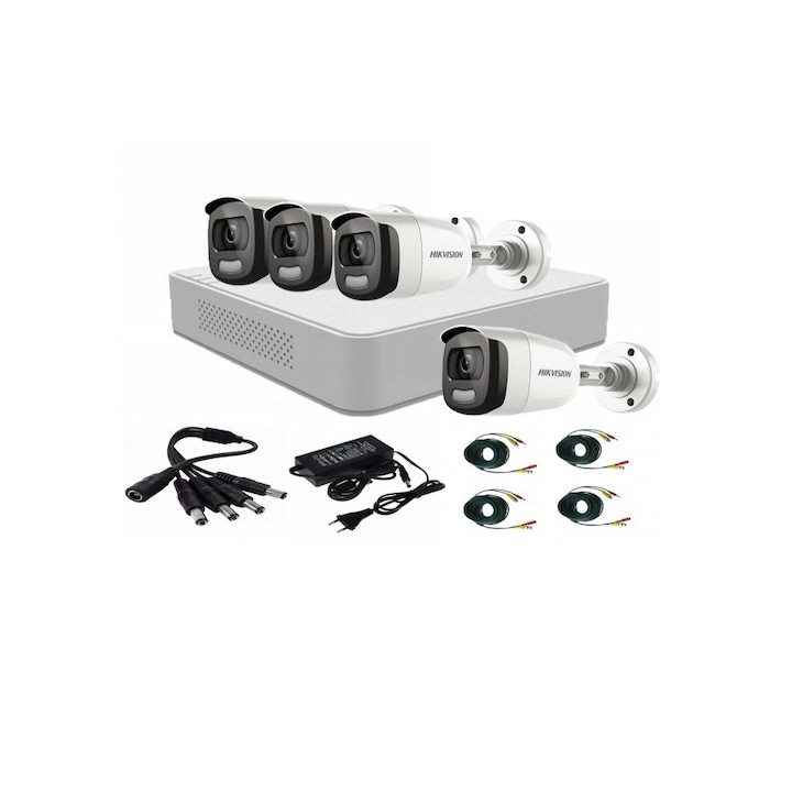Kit 8 Camere Supraveghere exterior Dahua bullet HDCVI 2MP, 3.6mm, Smart IR 20m, DVR 8 canale