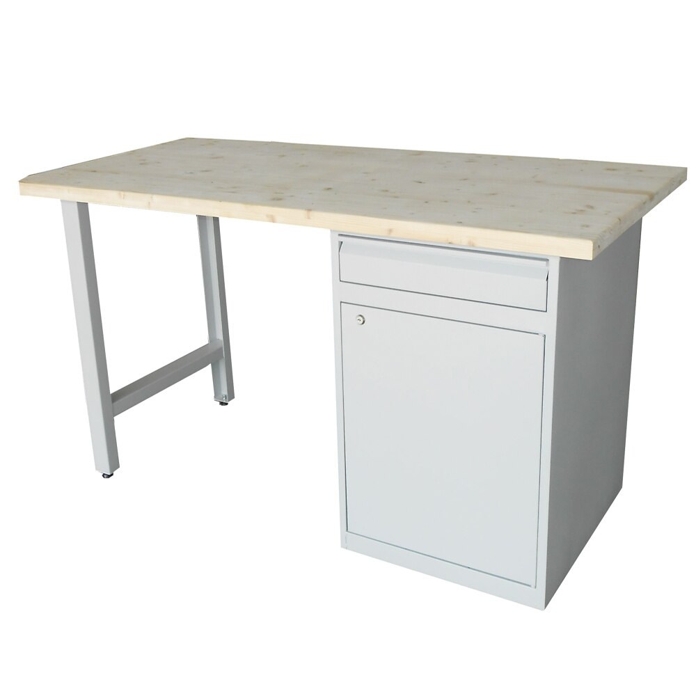 Banc de lucru cu dulap si sertar L1200, 1200x600x850 mm (LxlxH) ECO+