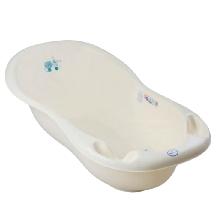 Cadita Tega Baby Dog&Cat 102 cm cu senzor de temperatura Galben deschis