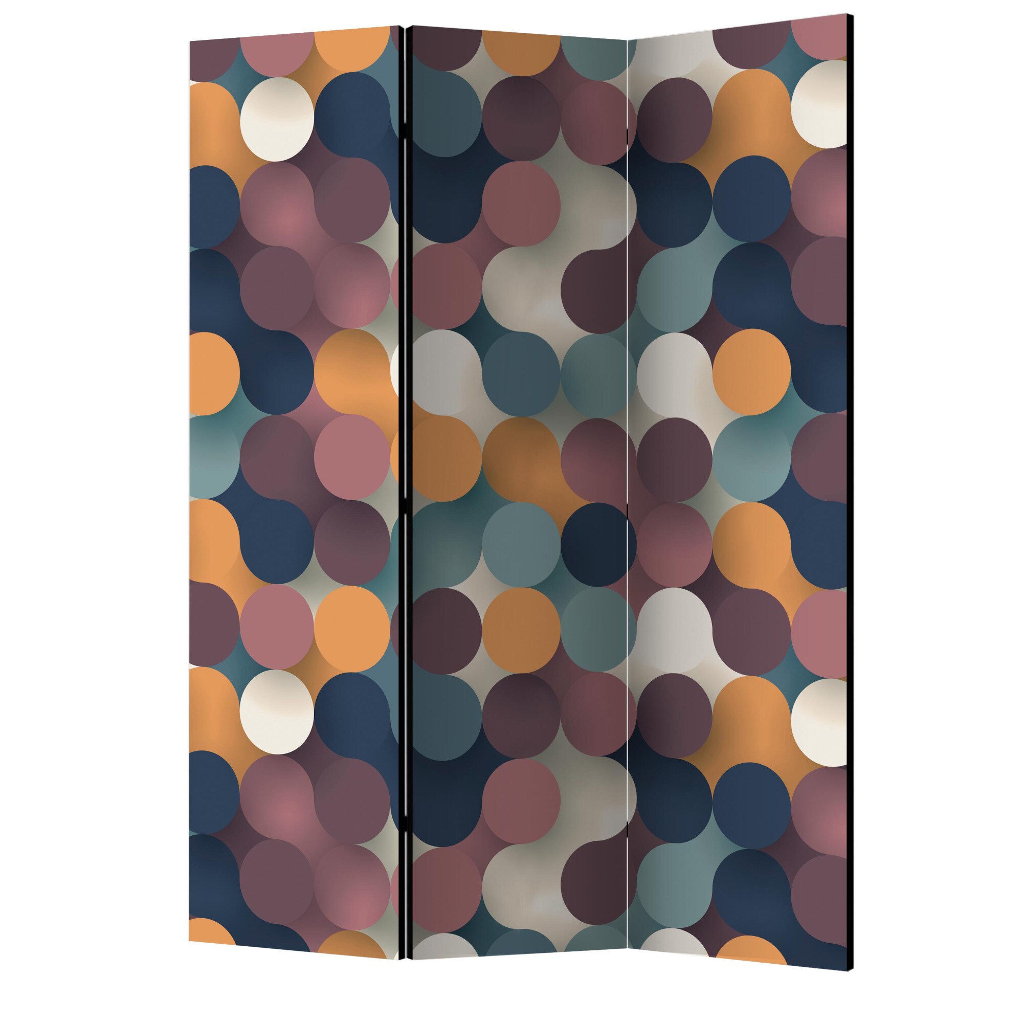 Paravan din 3 parti - Particule colorate - 135 x 172 cm