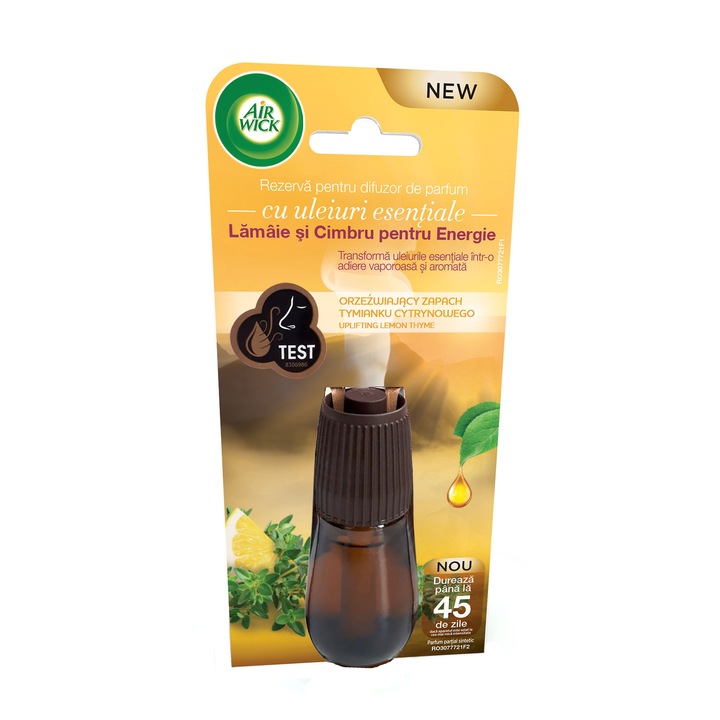 Rezerva pentru difuzor de parfum cu uleiuri esentiale odorizant de camera Air Wick Aroma Mist, Energie, 20 ml