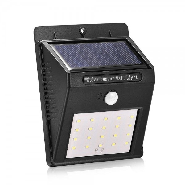 Set 2 Lampi Solare cu 20 LED, senzor de miscare si senzor de lumina