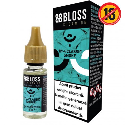 Lichid pentru Tigara Electronica 10ml Bloss RY4 Classic Smoke 18mg/ml