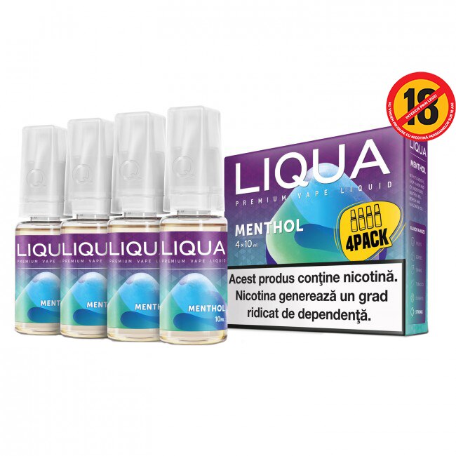 Set 4 sticle lichid pt tigara electronica Aroma Liqua Elements, 10ml – 6 mg