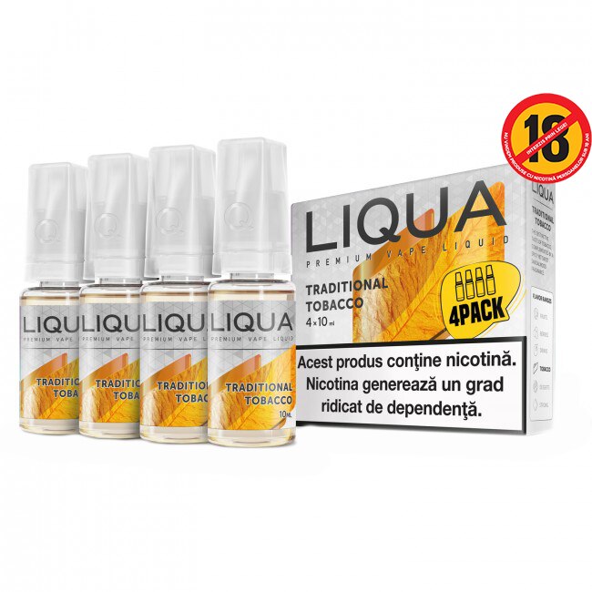 Set 4 sticle lichid pt tigara electronica Aroma Liqua Elements, 10ml – 6 mg