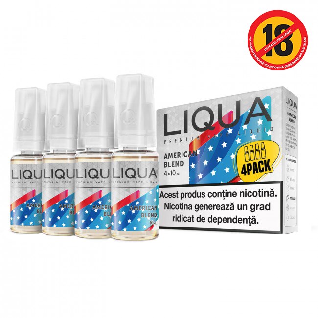 Set 4 sticle lichid pt tigara electronica Aroma Liqua Elements, 10ml – 6 mg