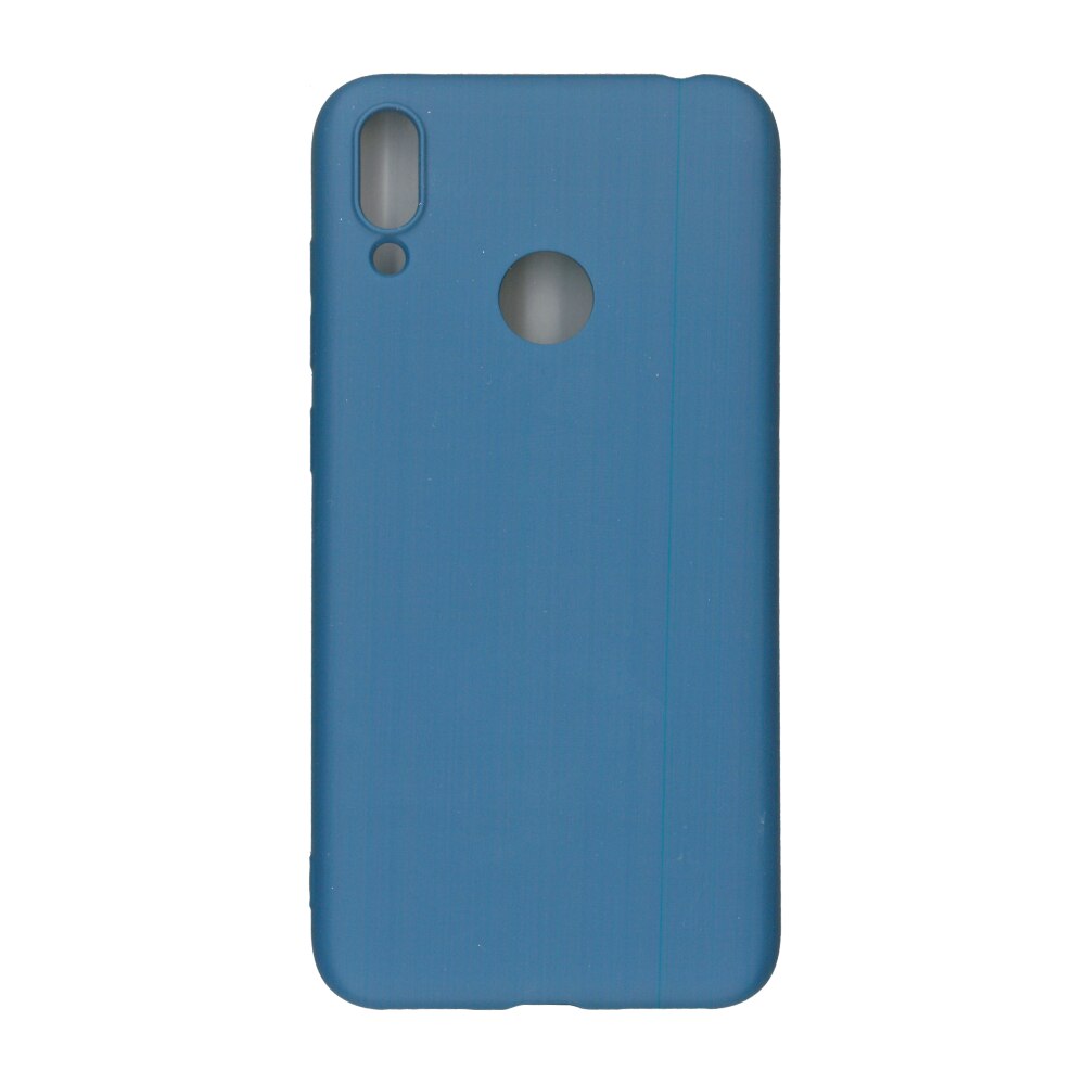 Husa Liquid din silicon mat pentru Huawei Y7 2019, albastru
